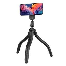 Okostelefon tartó állvány MagSafe mágneses fekete FIXED Creator Flexible Tripod (FIXCRT-MF-BK)