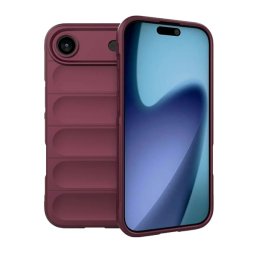 Szilikon telefonvédő (ütésállóság, kameravédő, 3D) BORDÓ Apple iPhone 17 Air