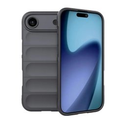 Szilikon telefonvédő (ütésállóság, kameravédő, 3D) SÖTÉTSZÜRKE Apple iPhone 17 Air