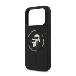 KARL LAGERFELD LIQUID SILICONE KARL AND CHOUPETTE MAGSAFE szilikon telefonvédő (ütésállóság, MagSafe) FEKETE Apple iPhone 17 Pro Max