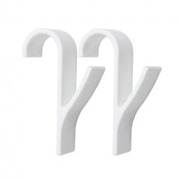 2 db SEZA fürdőszobai radiátor kampós készlet, fehér