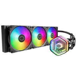 Cooler Master vízhűtő MasterLiquid 360 Atmos ARGB, 3x120mm, LGA1851, AM5, fekete, fekete