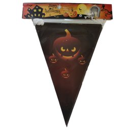 Halloween zászló, gonosz tökfej
