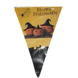 Halloween zászló, tök-denevér mintákkal