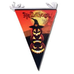 Halloween zászló, töklámpások