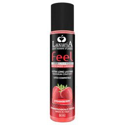 LuxuriA Feel Strawberry - vízbázisú síkosító - eper (60ml)