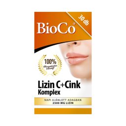 BioCo Lizin C+Cink Komplex tabletta 30x