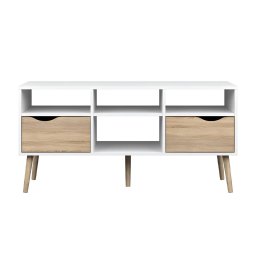 TV asztal/szekrény, tölgy sonoma / fehér, OSLO 75391