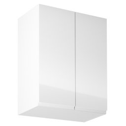 Felsőszekrény, fehér/fehér extra magasfényű, AURORA G602F