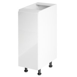 Alsószekrény, fehér/fehér extra magasfényű, balos, AURORA D30