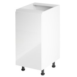 Alsószekrény, fehér/fehér extra magasfényű, balos, AURORA D40