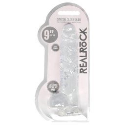 RealRock - átlátszó élethű dildó (átlátszó, 22 cm)