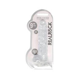 RealRock - átlátszó élethű dildó - átlátszó (22cm)