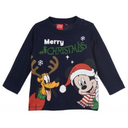 Disney Mickey Pluto Blue Karácsonyi baba póló, felső 6 hó