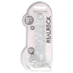 RealRock - átlátszó élethű dildó - átlátszó (22cm)