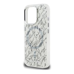 KARL LAGERFELD IML KARL SCRIPT PATTERN MAGSAFE szilikon telefonvédő (ütésállóság, kameravédő, MagSafe) FEHÉR Apple iPhone 16 Pro