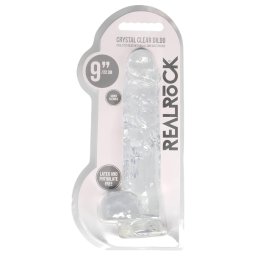 RealRock - átlátszó élethű dildó (átlátszó, 22 cm)