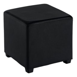 Puff, fekete textilbőr, NIKI NEW