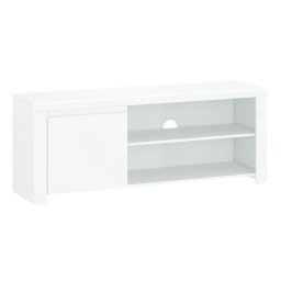 TV asztal 1D/160, fehér fényes, LINDY