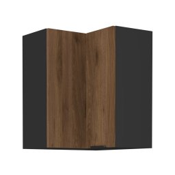 Felső sarokszekrény okapi dió/fekete, MENZO 60x60 GN-72 2F
