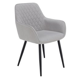 Design fotel, világosszürke/fekete, OSKOR