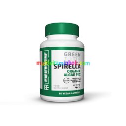 Spirella alga 60 db kapszula, vegán, 580 mg spirulina és chlorella algák keverék - Marathontime