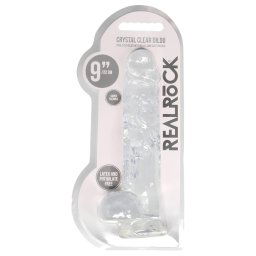 RealRock - átlátszó élethű dildó - átlátszó (22cm)
