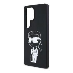 KARL LAGERFELD LIQUID SILICONE GRAFFITI IKONIK MAGSAFE szilikon telefonvédő (ütésállóság, MagSafe) FEKETE Samsung Galaxy S25 Ultra (SM-S938)