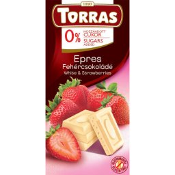 Torras Epres fehércsokoládé hozzáadott cukor nélkül (gluténmentes) 75 g