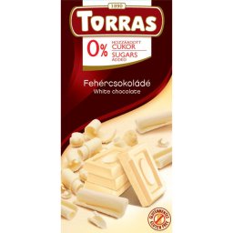 Torras Fehércsokoládé hozzáadott cukor nélkül (gluténmentes) 75 g