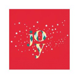 Karácsonyi Red Joy szalvéta 20 db-os 33x33 cm