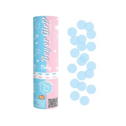 Boy or Girl Reveal konfetti kilövő 15 cm kék konfettivel