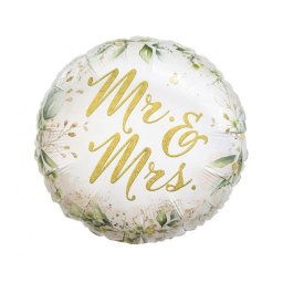 Esküvő Mr & Mrs fólia lufi 36 cm