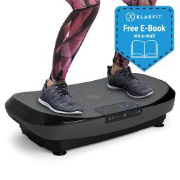 KLARFIT VIBE 4DX Pro, vibrációs tréner, 300 W, 4 üzemmód, 4DX TripleMotor, szürke, fekete (FIT18-VIBE4DXPRO-BLK)