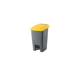 Szemetes kuka pedálos műanyag 50 literes antracit/sárga UP227-214