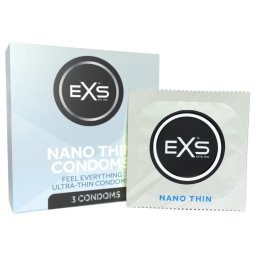 EXS Nano Thin - ultravékony latex óvszer természetes érzéssel (3 db)