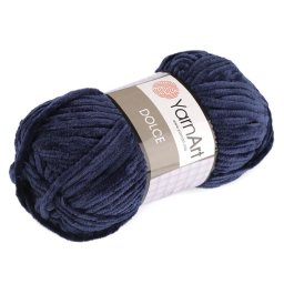 YarnArt Dolce zsenília kötő- és horgoló fonal, 100g, 756, sötétkék