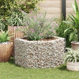 vidaXL hatszögletű gabion magaságyás 100 x 90 x 50 cm