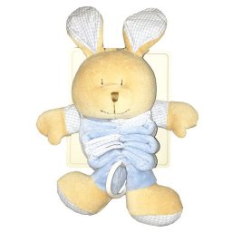 Baby Bruin Harmónika felhúzható zenélő plüss nyuszi 32 cm - kék