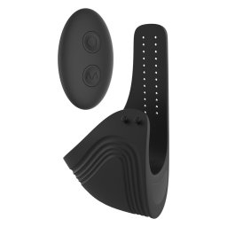Dreamtoys Adjustable Vibrating Cockring With Remote Black Vibrációs péniszgyűrű