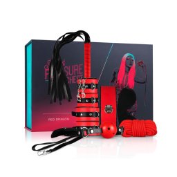 Secret Pleasure Chest - haladó BDSM készlet - 10 részes (piros)