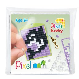 Pixel kulcstartókészítő szett 1 kulcstartó alaplappal, 3 színnel, orka