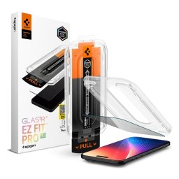 SPIGEN EZ FIT HD képernyővédő üveg (2.5D, betekintés védelem, 0.2mm, 9H + segédkeret) ÁTLÁTSZÓ Apple iPhone 17 Air
