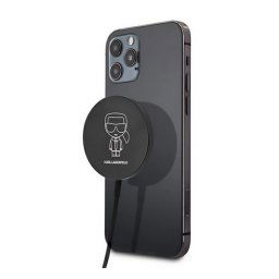 KARL LAGERFELD asztali töltő (15W, wireless, MagSafe, 100cm) FEKETE Apple iPhone 17, iPhone 17 Pro, iPhone 17 Pro Max