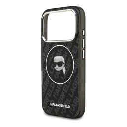 KARL LAGERFELD IML KARL HEAD LOGO MAGSAFE szilikon telefonvédő (ütésállóság, kameravédő, MagSafe) FEKETE Apple iPhone 17 Pro