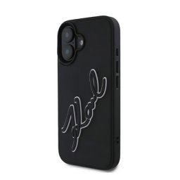 KARL LAGERFELD 3D RUBBER SIGNATURE szilikon telefonvédő (ütésállóság, 3D) FEKETE Apple iPhone 16