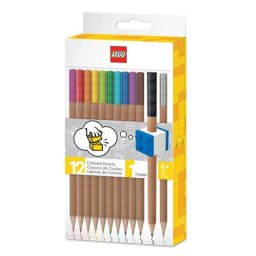 LEGO Színes ceruza készlet, LEGO, 12 különböző szín