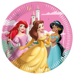 Disney Hercegnők Create Your World papírtányér 8 db-os 20 cm FSC
