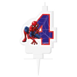 Pókember Marvel 4-es tortagyertya, számgyertya