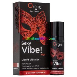 Orgie Sexy Vibe HOT - epres, melegítő folyékony vibrátor 15 ml (piros)